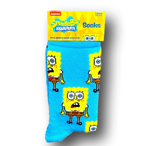3/$20 Sponge Bob Square Pants Funny Novelty Crew Socks - Brand New